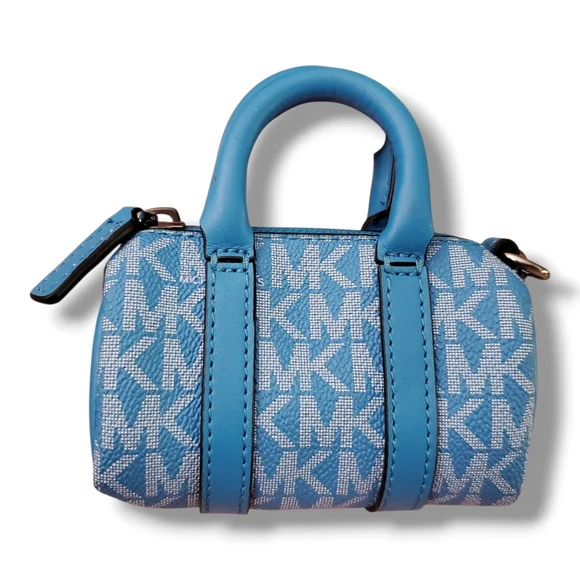 Michael Kors Micro Duffle Keyfob in Perfect Sky Blue - Picture 2 of 5